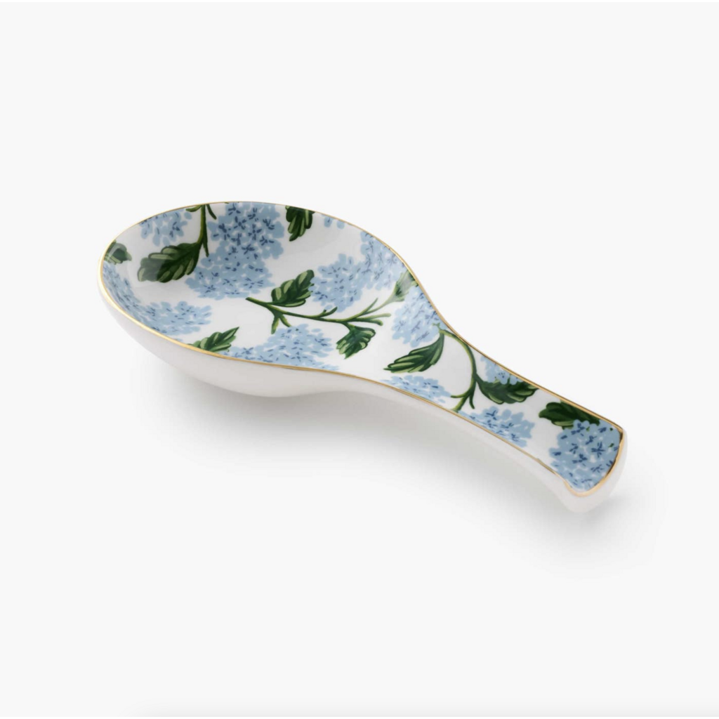 Hydrangea Porcelain Spoon Rest