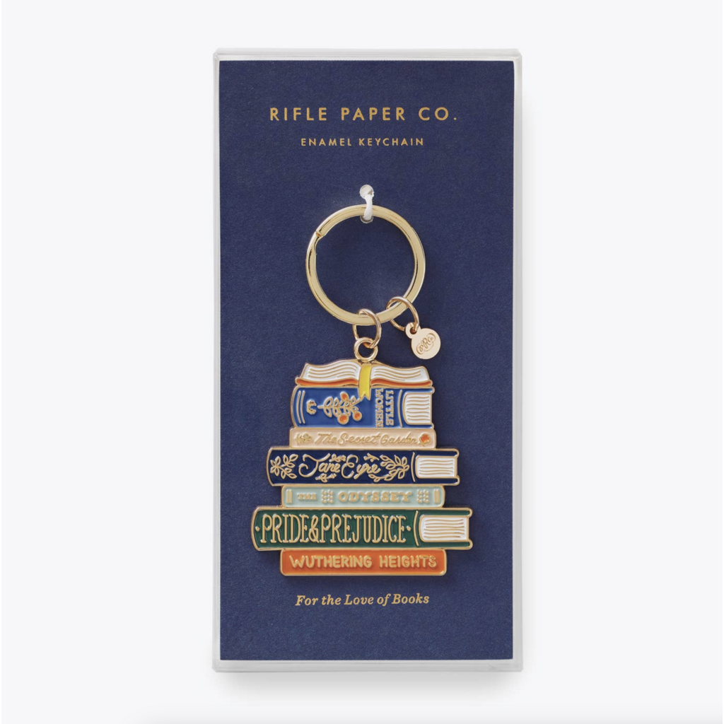Book Club Enamel Keychain