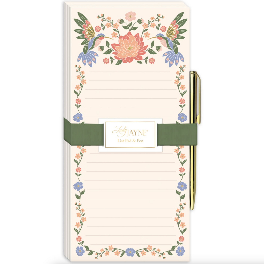 Hummingbirds Magnetic List Pad & Pen