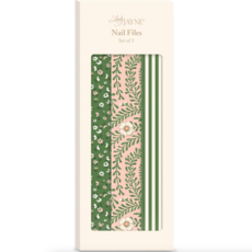 Pink Green Floral Nail File Set