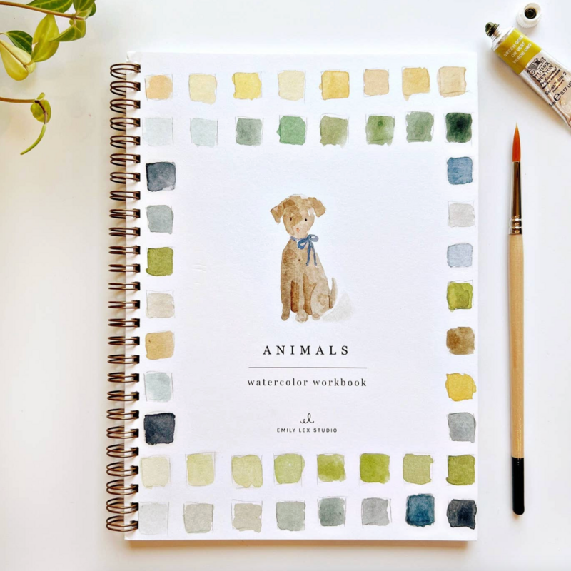 Animals Watercolor Workbook