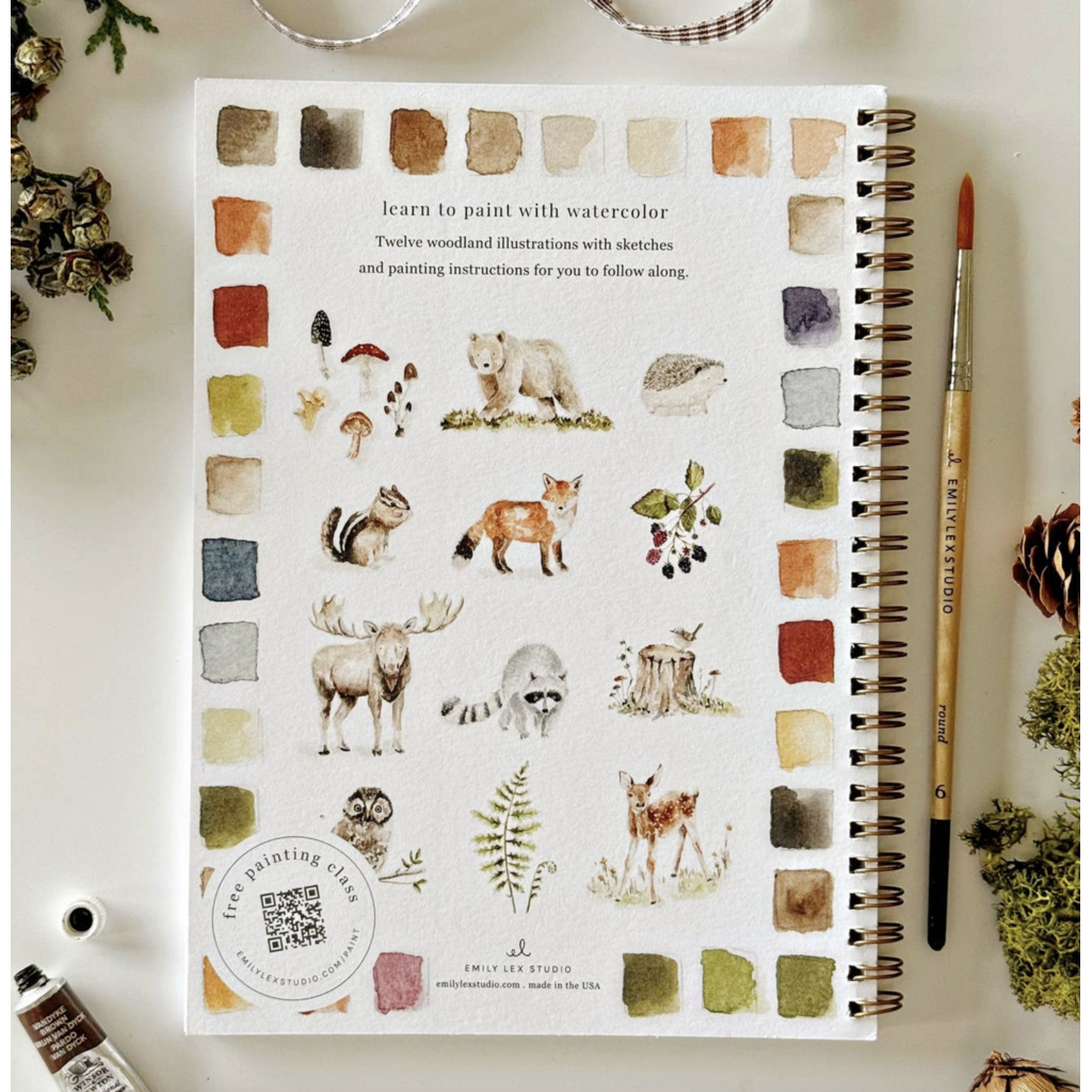 Woodland Watercolor Workbook
