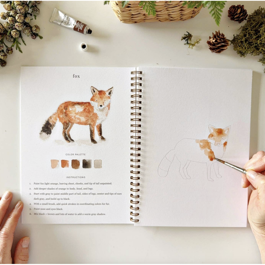 Woodland Watercolor Workbook