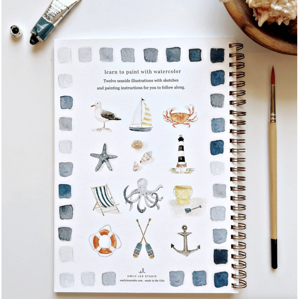 Seaside Watercolor Workbook