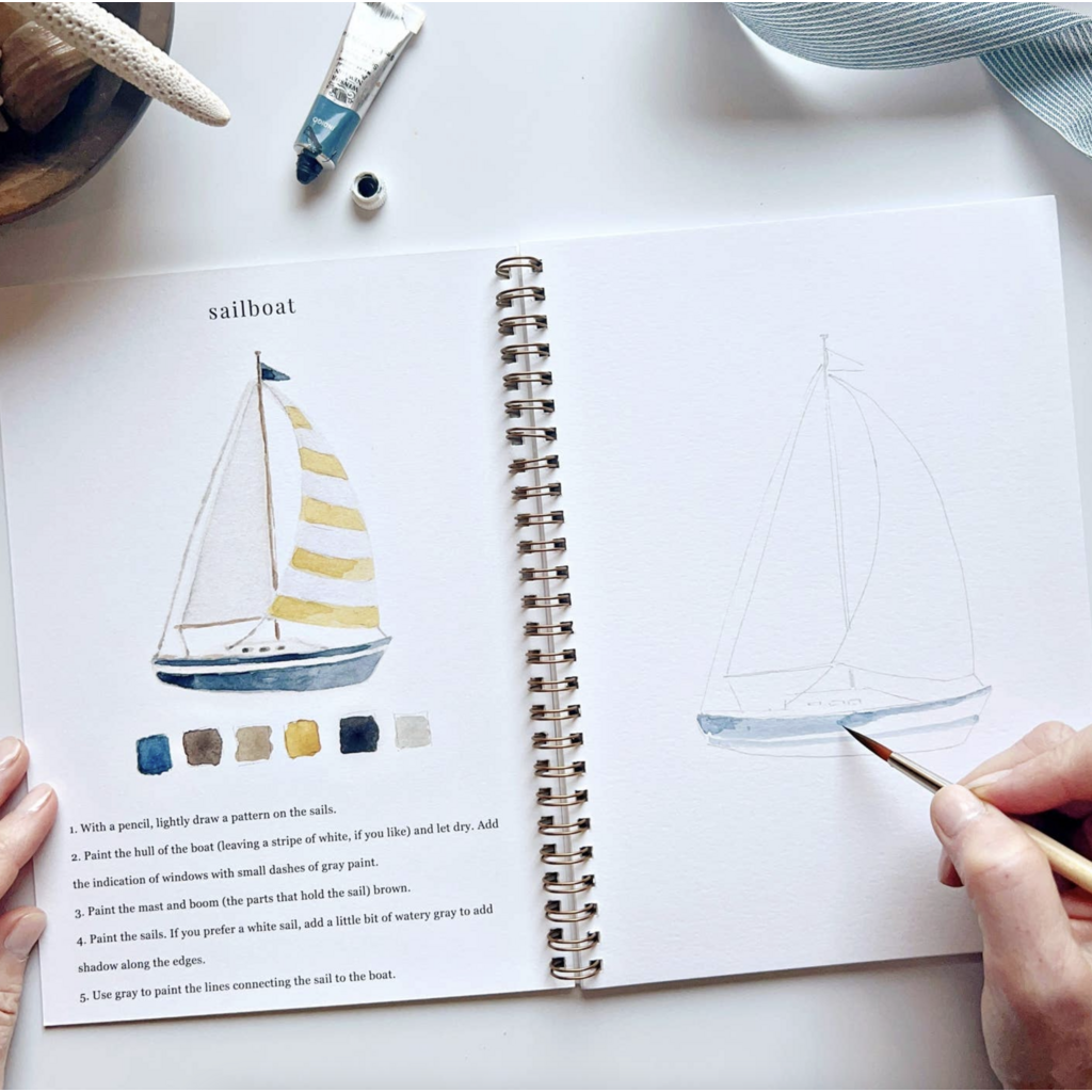 Seaside Watercolor Workbook