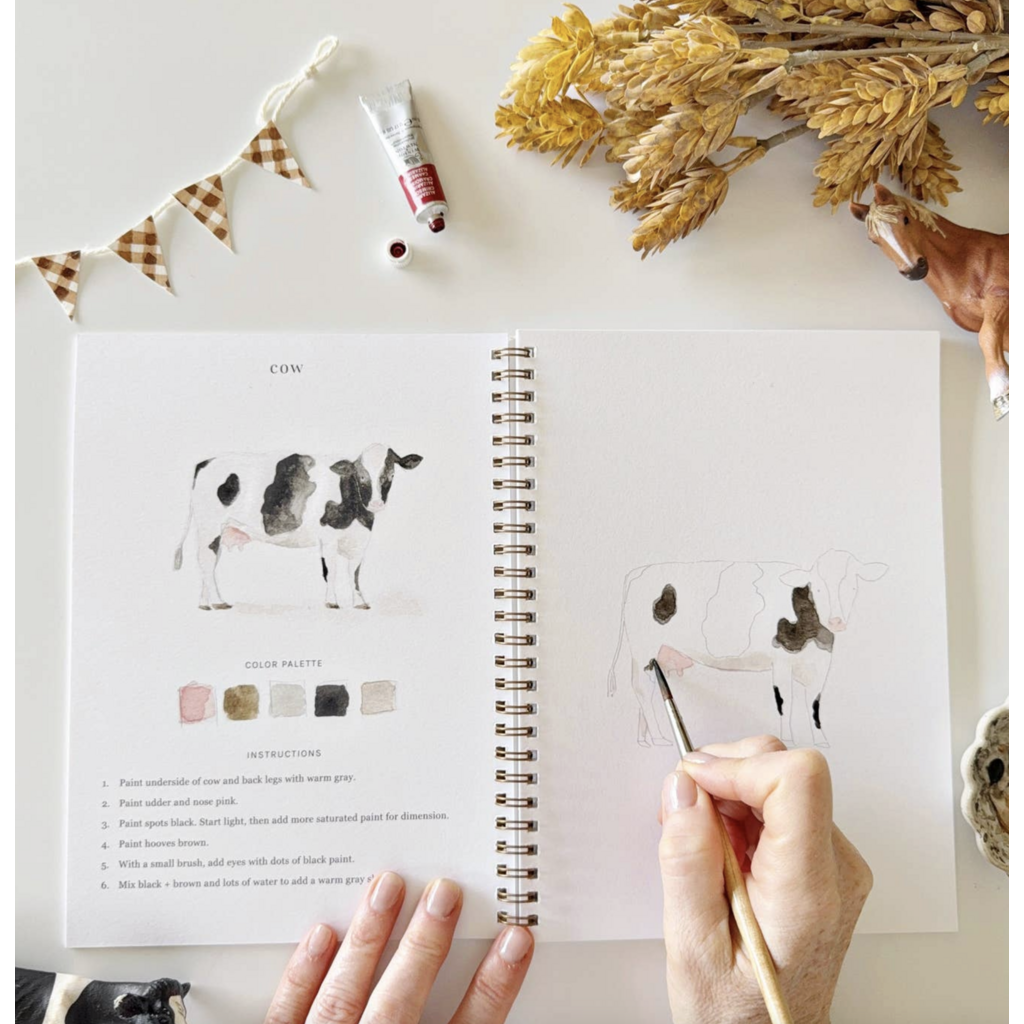 Farm Watercolor Workbook