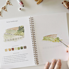 Farm Watercolor Workbook