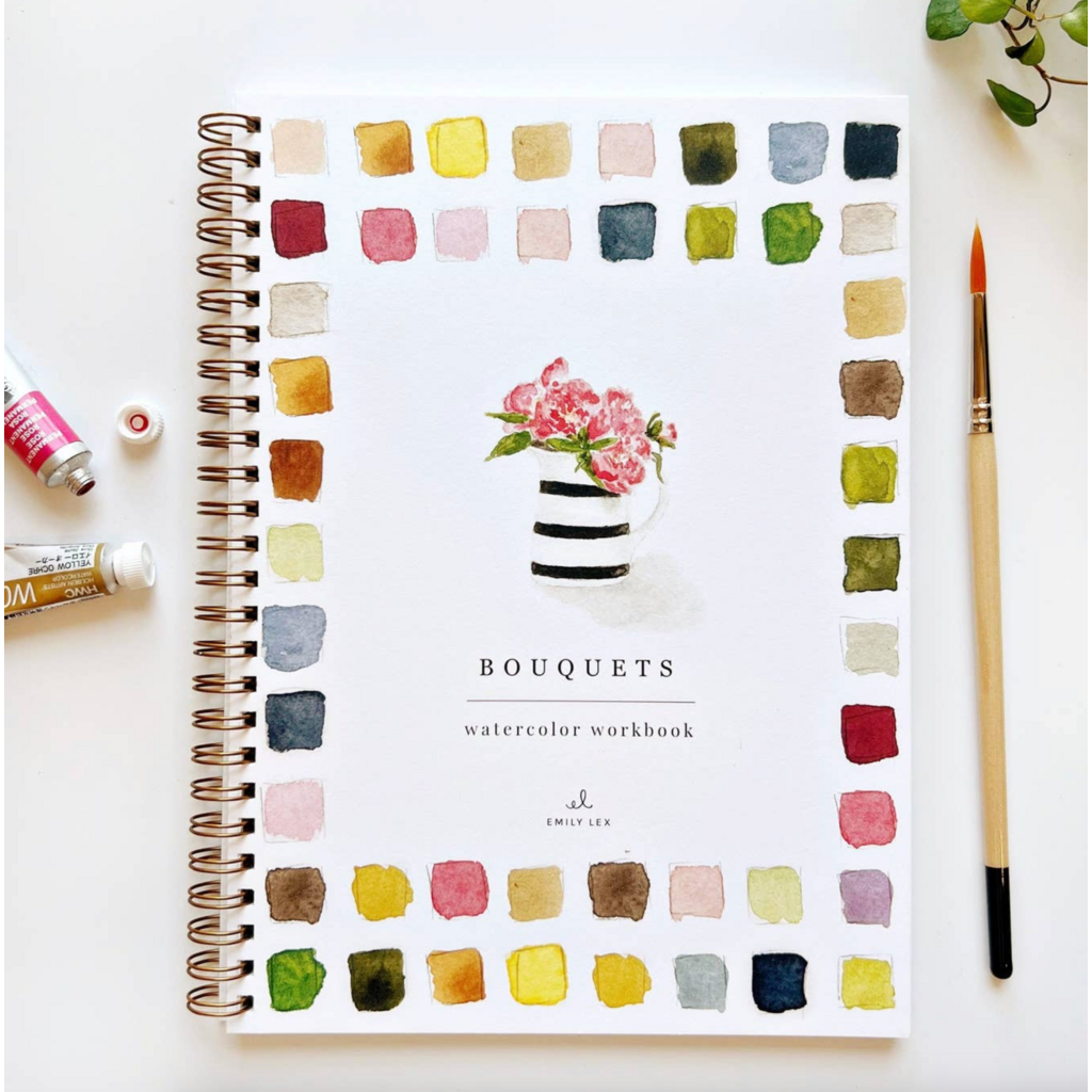 Bouquets Watercolor Workbook