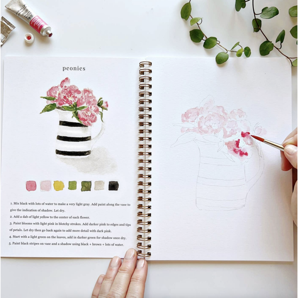 Bouquets Watercolor Workbook
