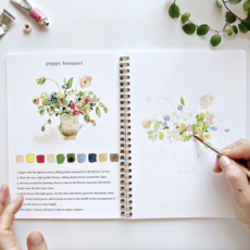 Bouquets Watercolor Workbook