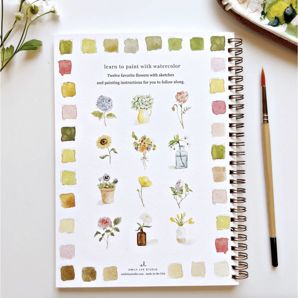 Flowers Watercolor Workbook