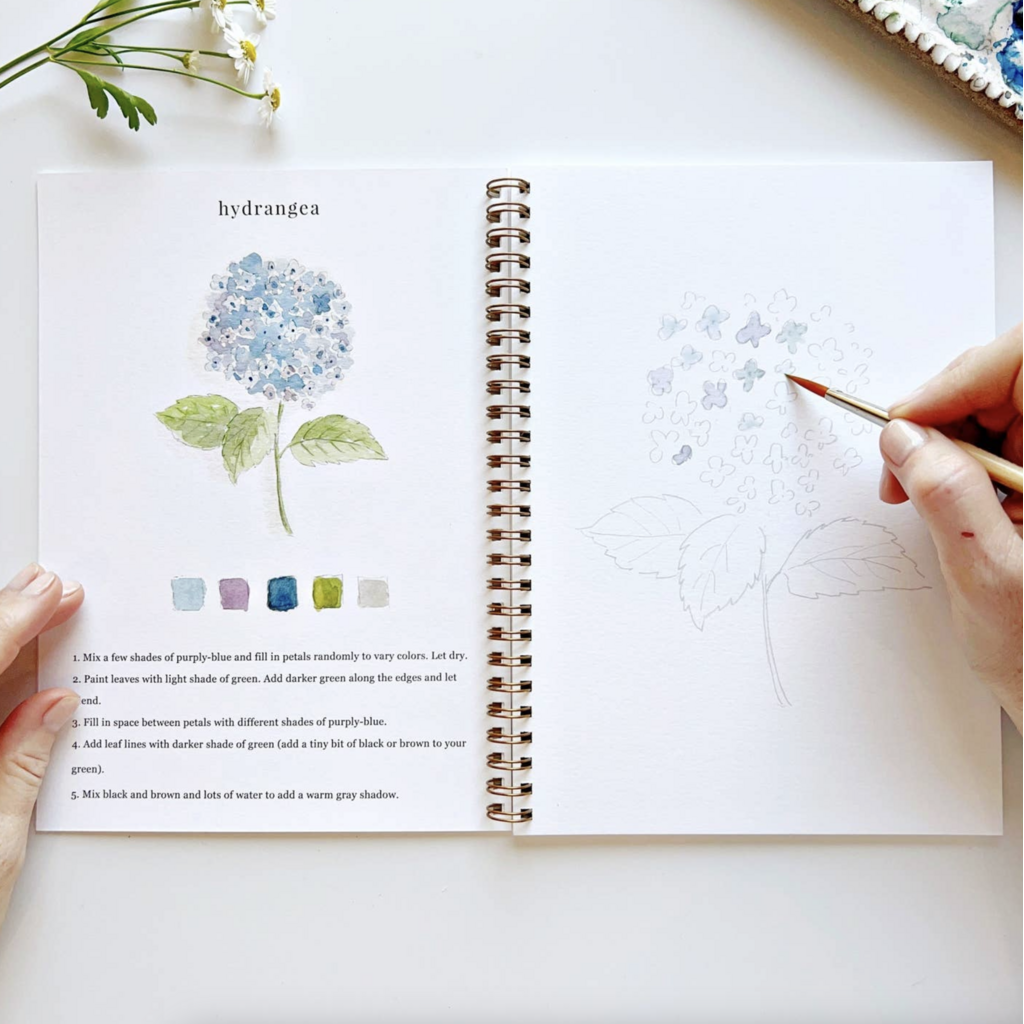 Flowers Watercolor Workbook