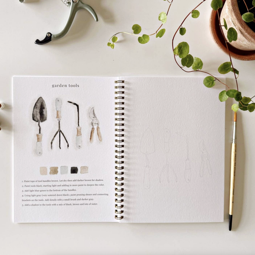 Garden Watercolor Workbook