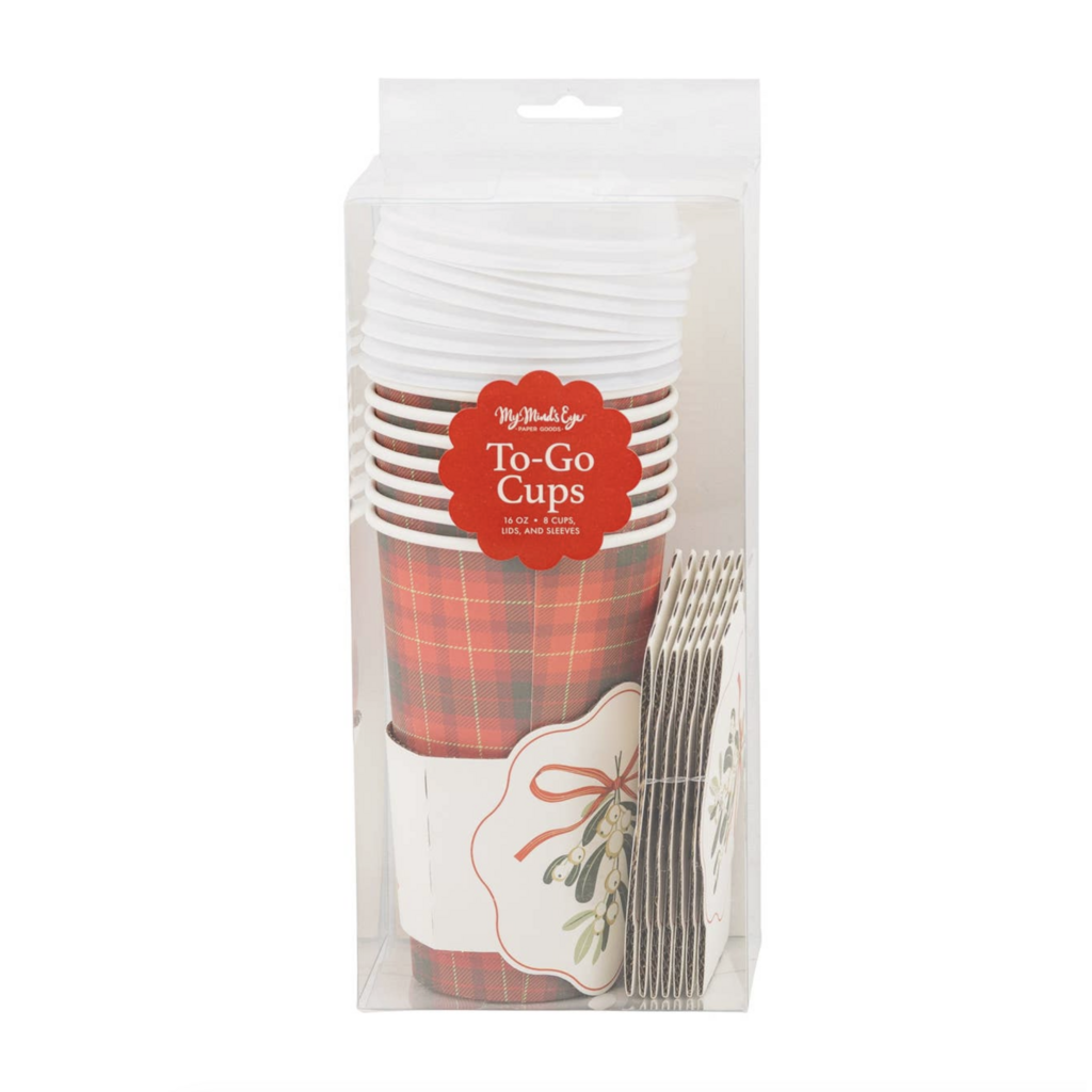 Mistletoe Plaid To Go Cups