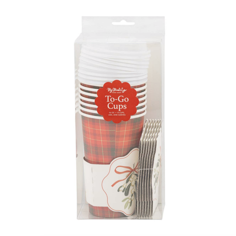 Mistletoe Plaid To Go Cups