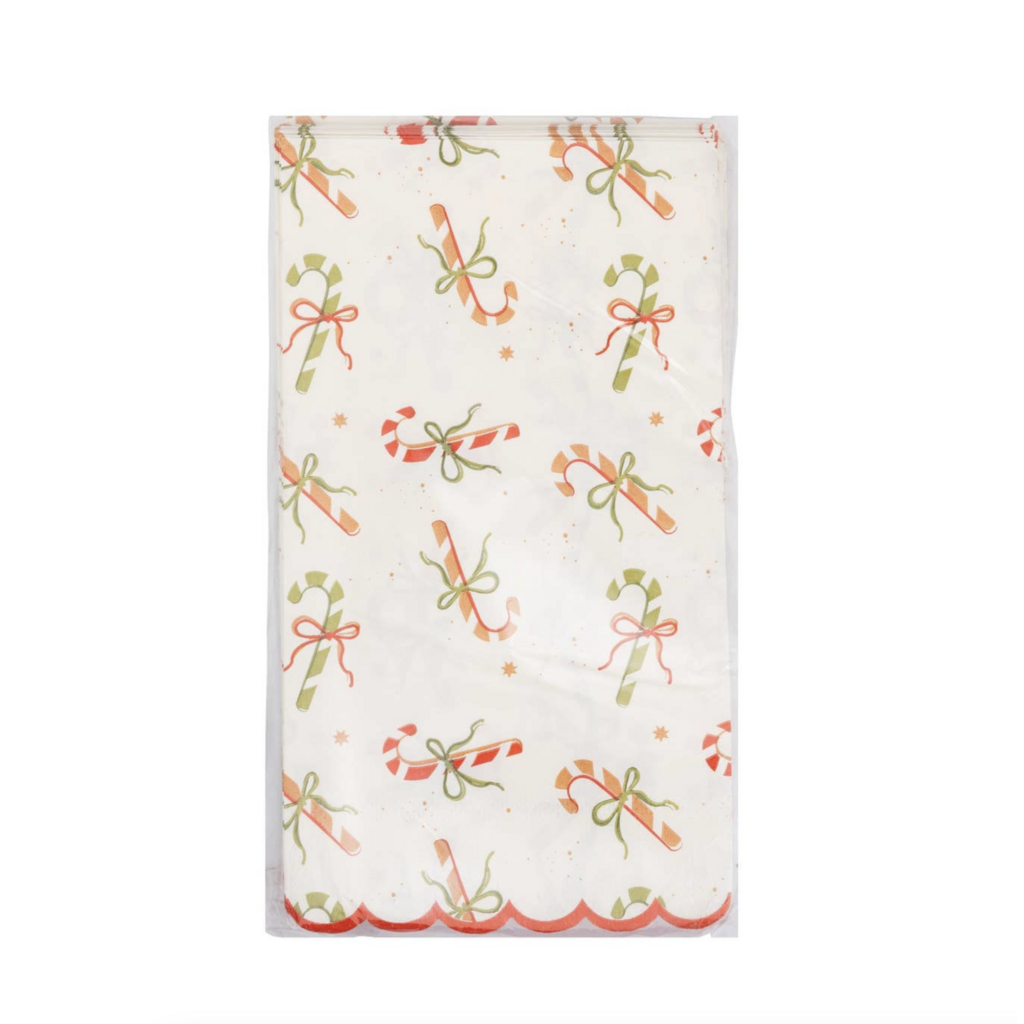 Candy Canes & Bows Guest Napkin