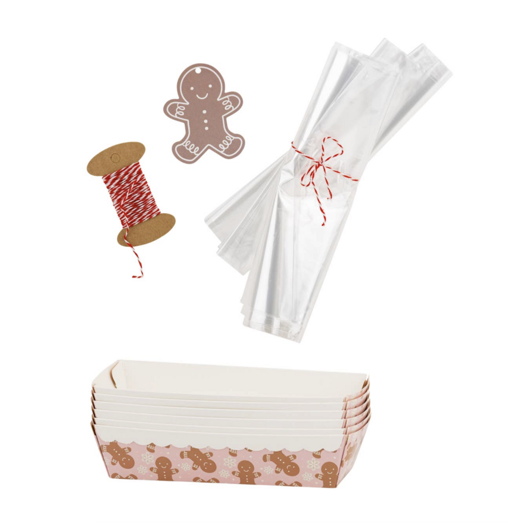 Gingerbread On Pink Loaf Pan Set