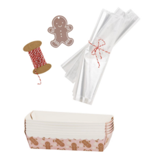 Gingerbread On Pink Loaf Pan Set