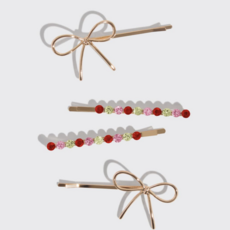Holiday Gemstone & Bow Bobby Bins Set