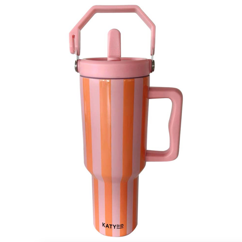 Pink & Orange Striped 38oz Cabana Jug Tumbler