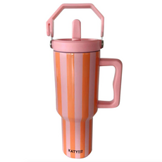 Pink & Orange Striped 38oz Cabana Jug Tumbler