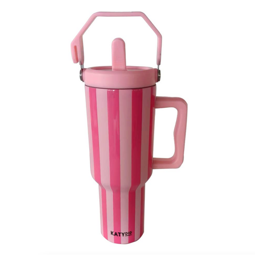 Pink & Hot Pink Striped 38oz Cabana Jug Tumbler