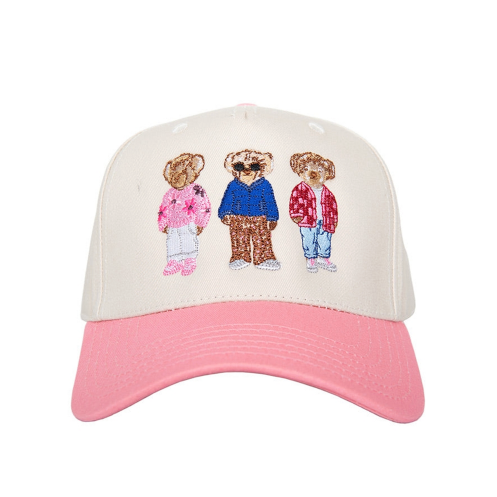 Teddy Bears Pink & Tan Hat