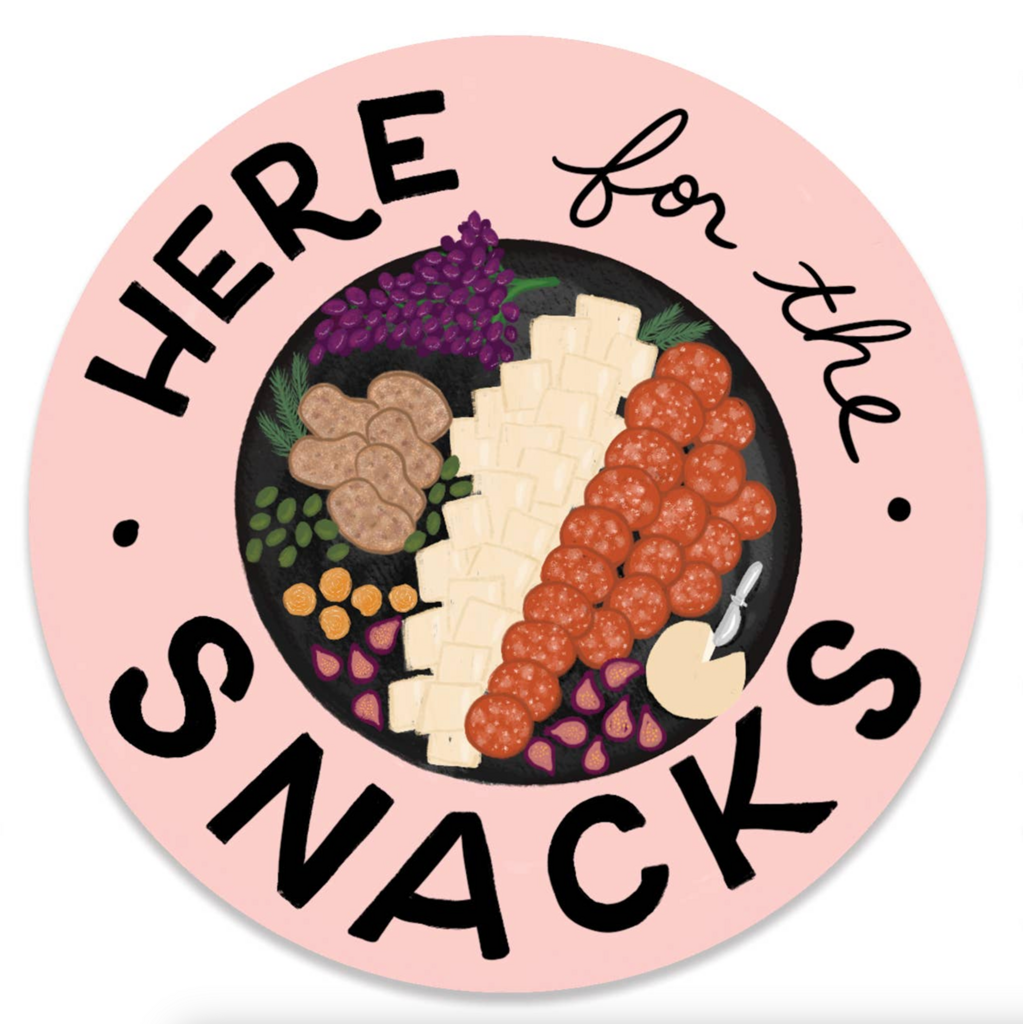Here For The Snacks Sticker