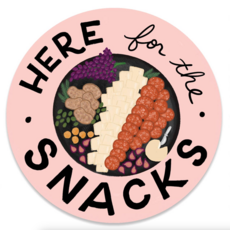 Here For The Snacks Sticker