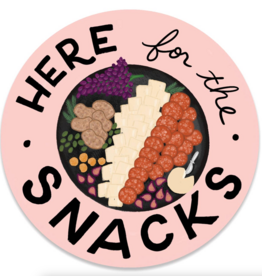 Here For The Snacks Sticker