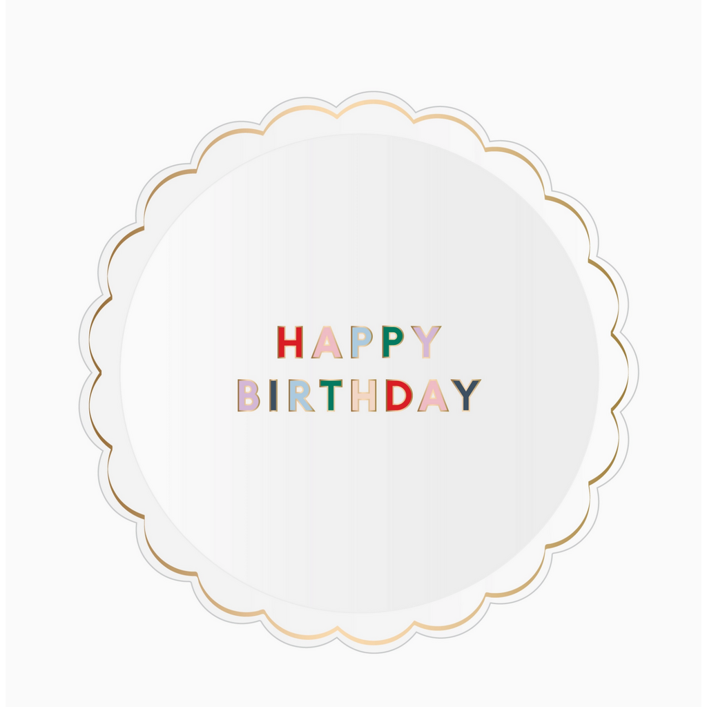 Blanc White Signature Happy Birthday Small Plate