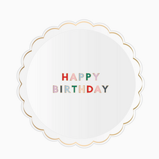 Blanc White Signature Happy Birthday Small Plate