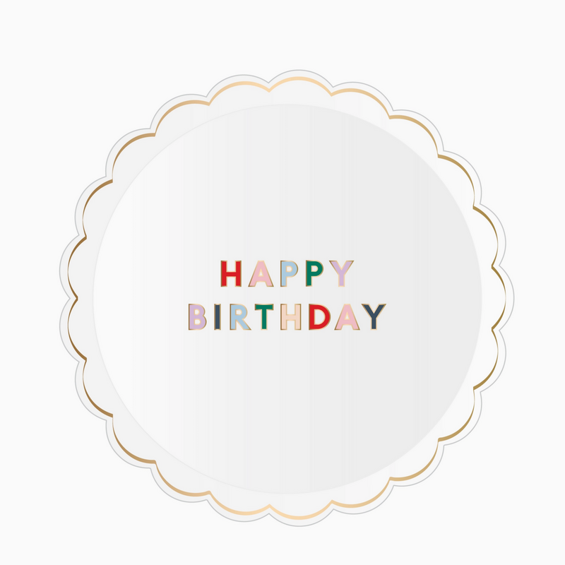 Blanc White Signature Happy Birthday Small Plate