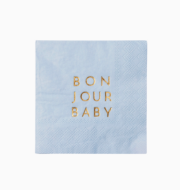 Bonjour Baby Sky Blue Cocktail Napkins