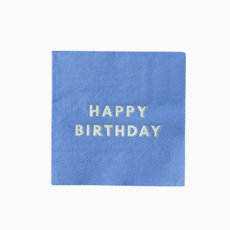 Palisades Blue Signature Happy Birthday Cocktail Napkins