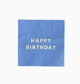 Palisades Blue Signature Happy Birthday Cocktail Napkins