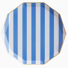 Palisades Blue Signature Cabana Stripe Plates