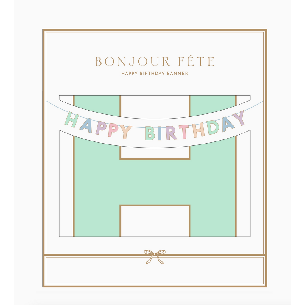 Pastel Happy Birthday Signature Banner