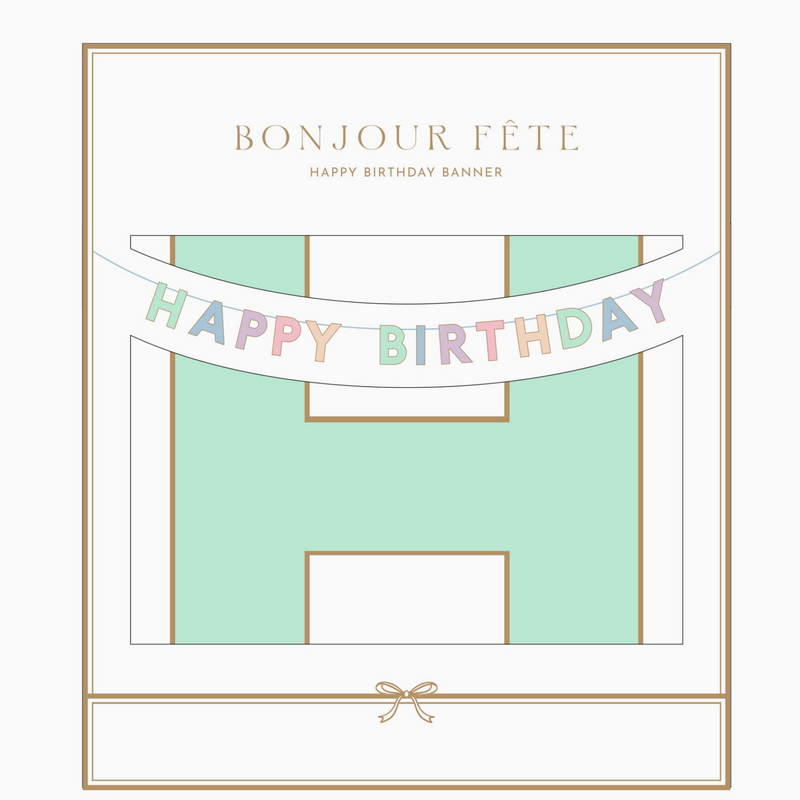 Pastel Happy Birthday Signature Banner
