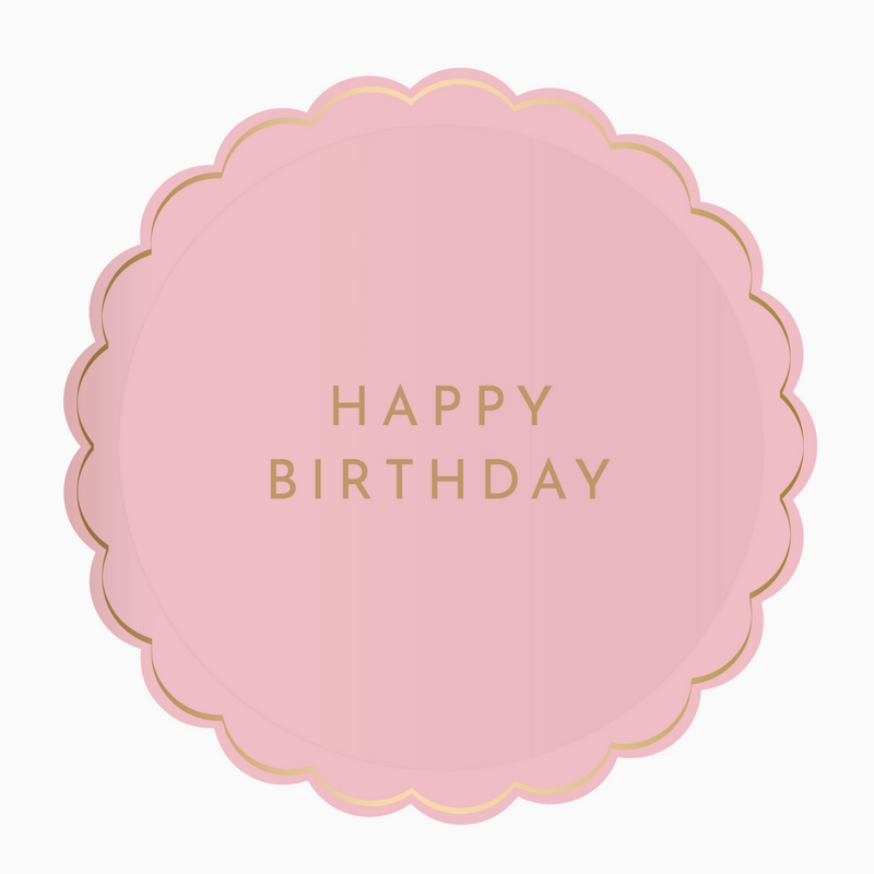 Petal Pink Signature Happy Birthday Small Plate