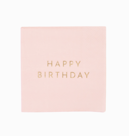 Petal Pink Signature Happy Birthday Cocktail Napkins