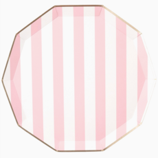 Petal Pink Signature Cabana Stripe Plates