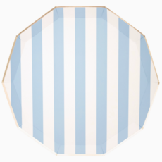 Sky Blue Signature Cabana Stripe Plates
