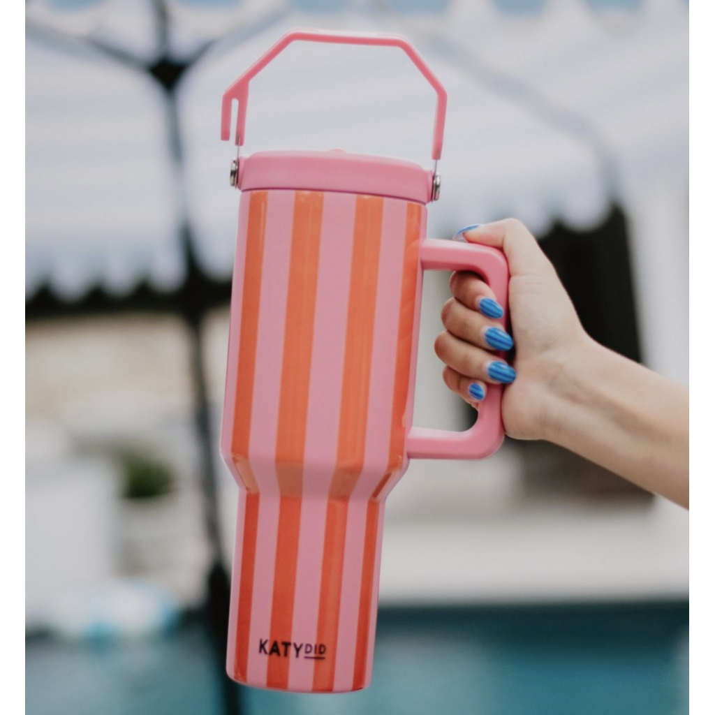 Pink & Orange Striped 38oz Cabana Jug Tumbler
