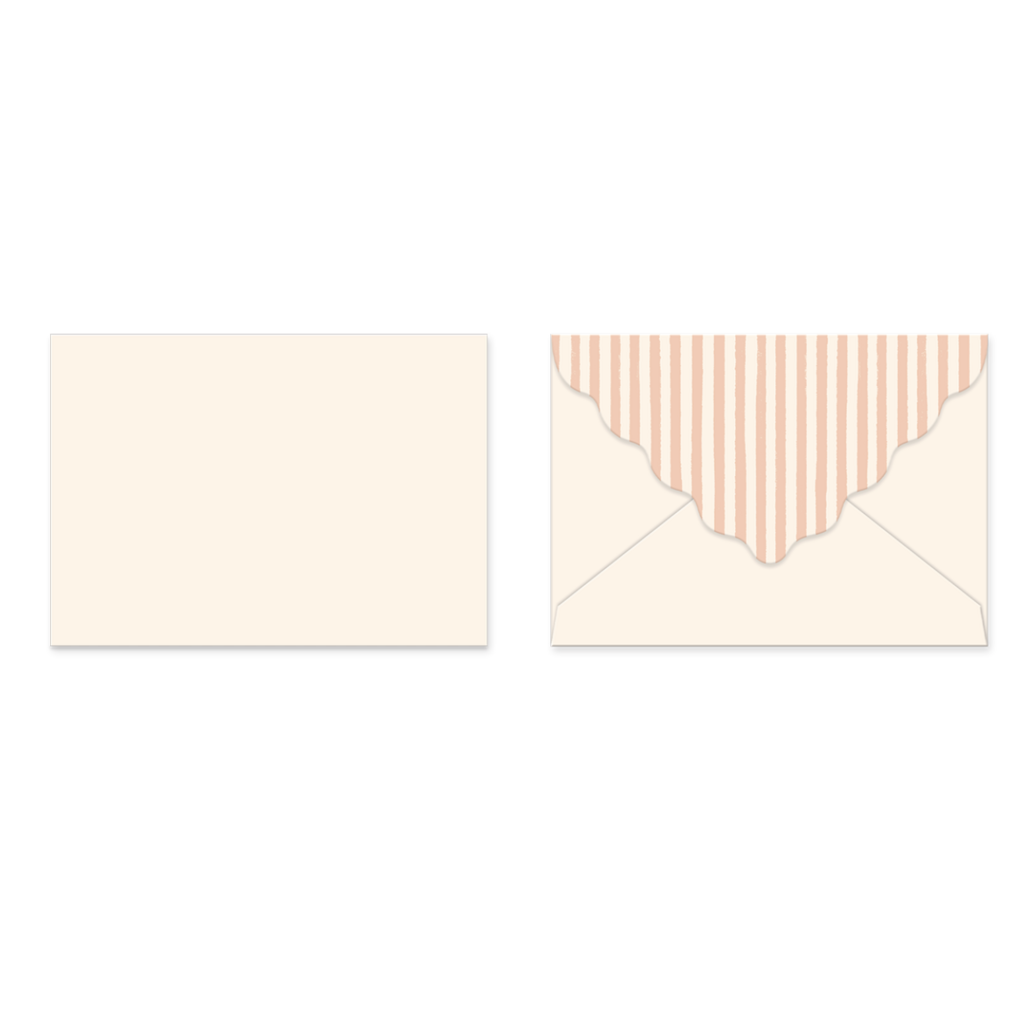 Pink Green Floral Stationery Set