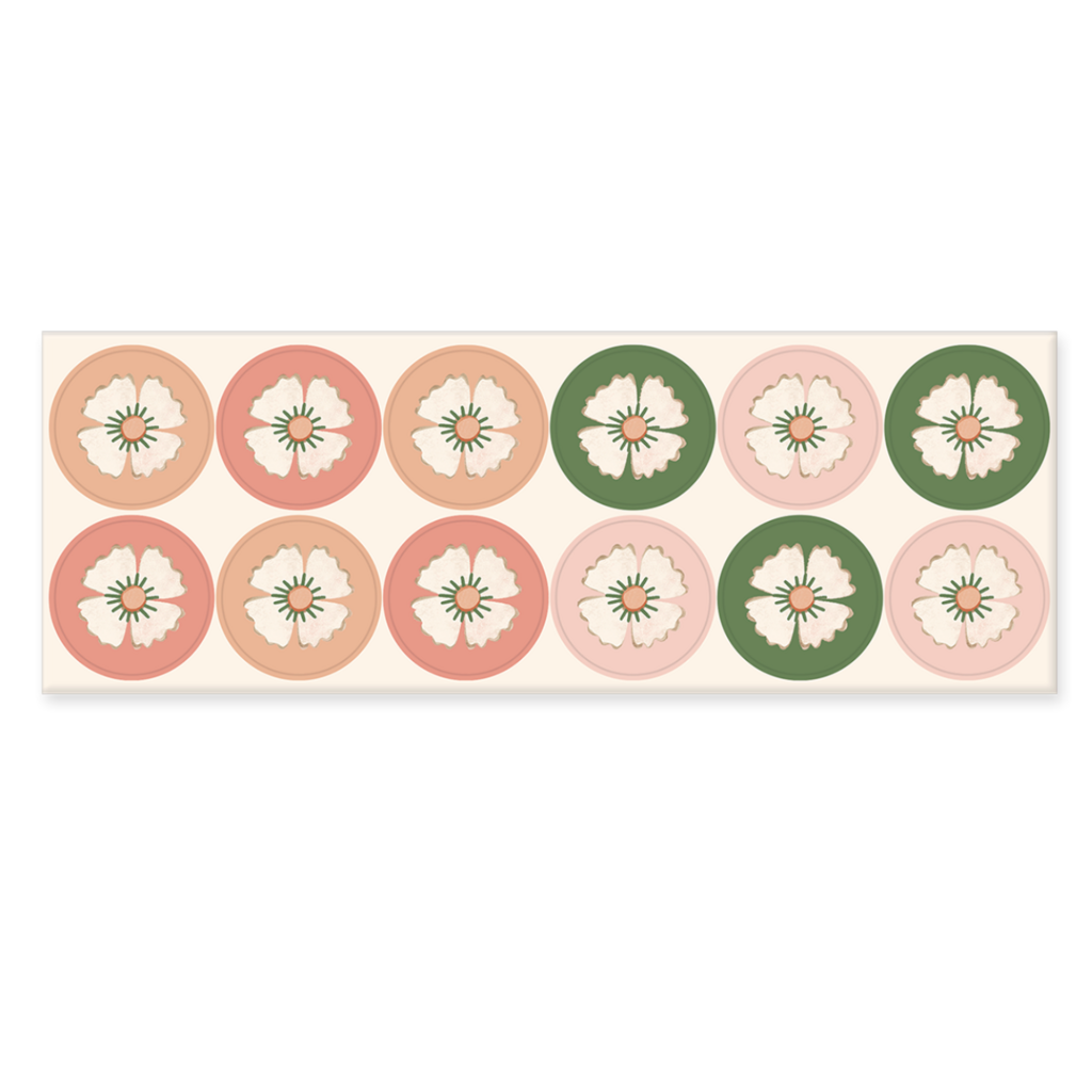 Pink Green Floral Stationery Set