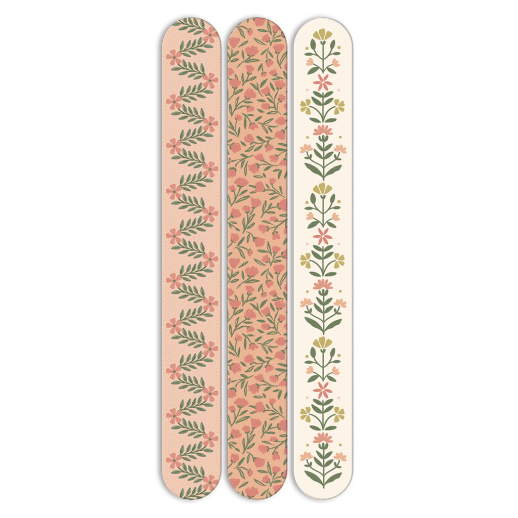 Coral Cream Ditsy Nail File Set