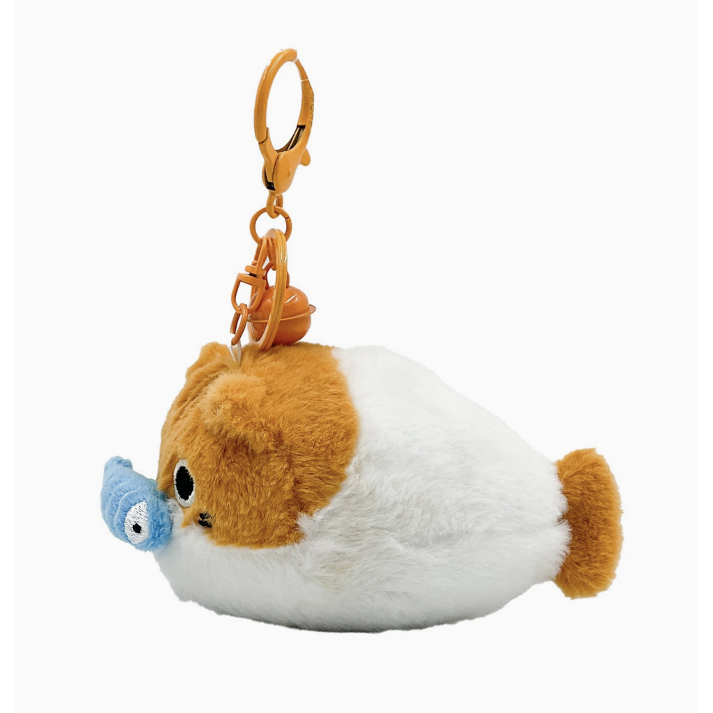 Orange Kitty & Fish Pull On Me Keychain