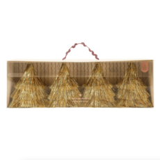 Golden Girl Mini Gold Fringe Party Hats Set