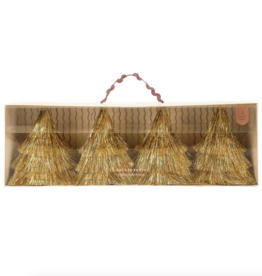 Golden Girl Mini Gold Fringe Party Hats Set